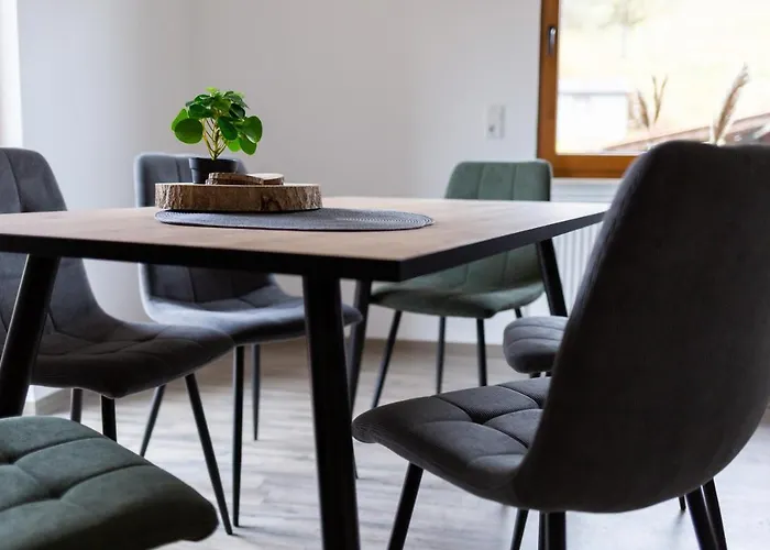 Haus Martina Im Herzen Der Rhoen - 3 Einzelbuchbare Moderne Fuer 2-8 Personen, Terrasse, Balkon, Garten, Und E-bike Keller, Lounge, Freies Wlan, Familienfreundlich * Poppenhausen